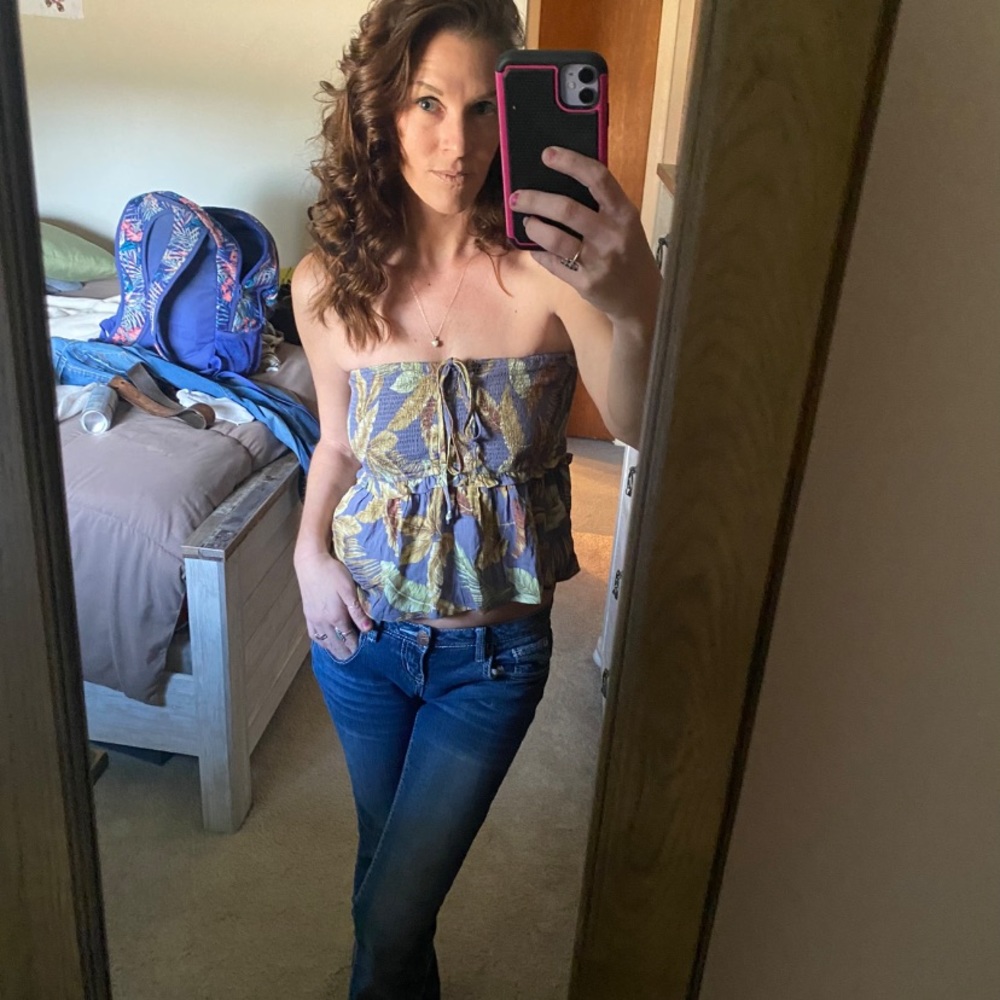 Roxy tube top with tie NWT